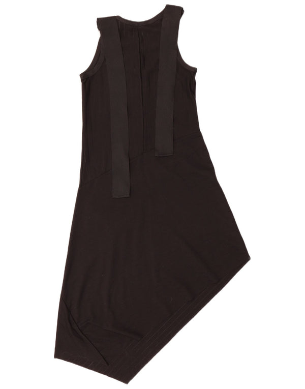 Zara Womens Long Sleeve Asymmetrical Dress UK 12 Medium Black Pinstripe