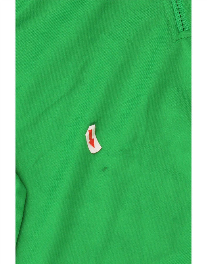 Umbro Mens Graphic Zip Neck Sweatshirt Jumper Large Green Polyester