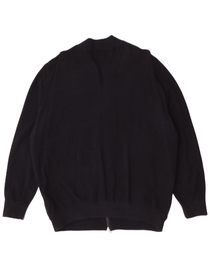 Massimo Dutti Mens Bomber Jacket UK 42 XL Black Cotton