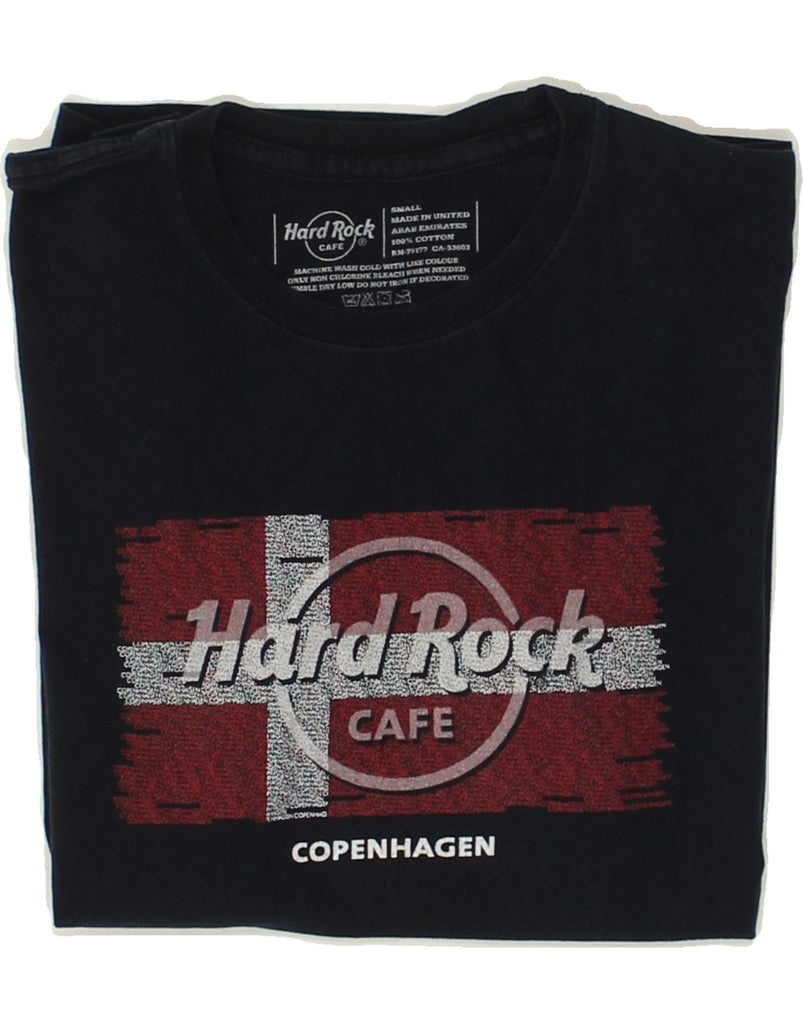 HARD ROCK CAFE Womens Copenhagen Graphic T-Shirt Top Small Navy Blue | Vintage Hard Rock Cafe | Thrift | Second-Hand Hard Rock Cafe | Used Clothing | Messina Hembry 