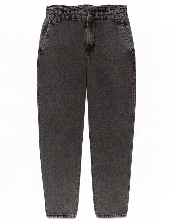 Zara Womens High Waist Tapered Jeans EU 38 Small W28 L26 Grey Cotton