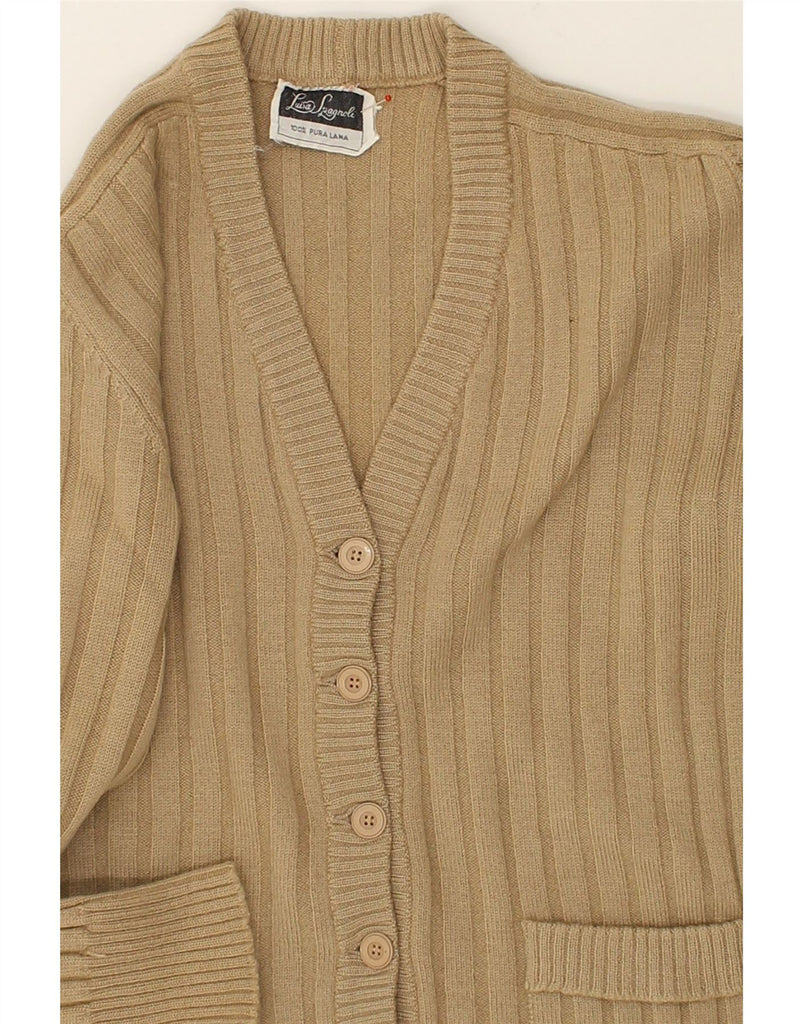 LUISA SPAGNOLI Womens Cardigan Sweater UK 12 Medium Beige Wool | Vintage Luisa Spagnoli | Thrift | Second-Hand Luisa Spagnoli | Used Clothing | Messina Hembry 