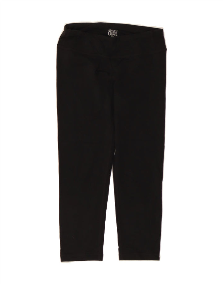 ATHLETA Girls Leggings 11-12 Years Large Black Nylon Vintage Athleta and Second-Hand Athleta from Messina Hembry 