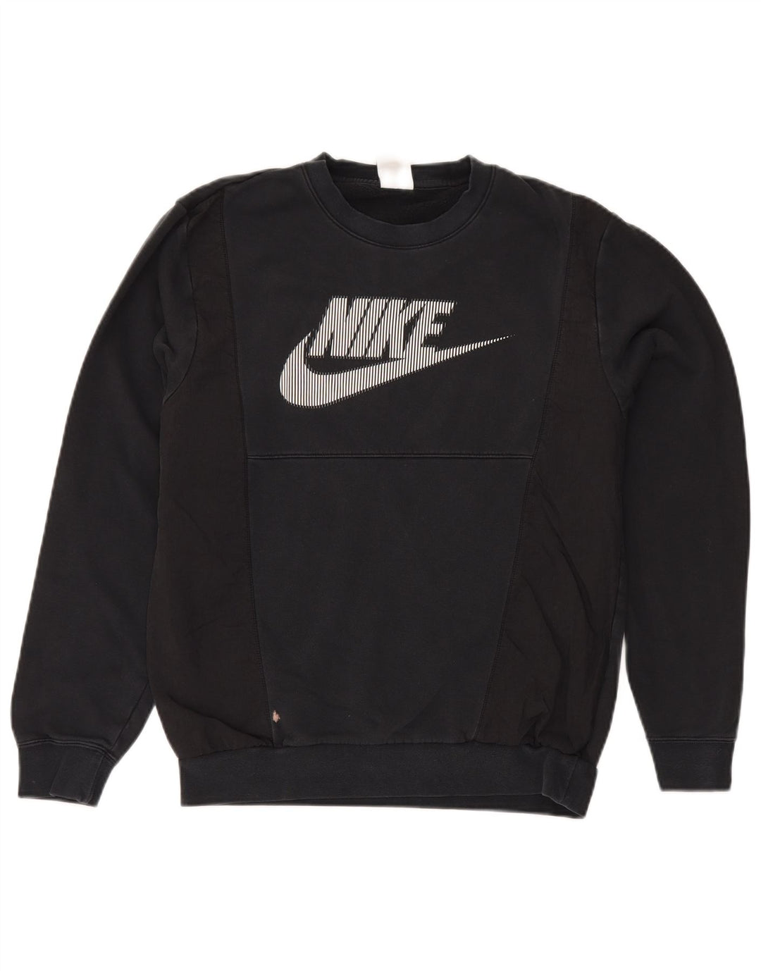 Nike Mens Graphic Sweatshirt Jumper Small Black Colourblock Cotton