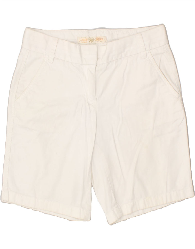 J. CREW Womens Classic Twill Chino Shorts US 2 XS W30 White Cotton | Vintage J. Crew | Thrift | Second-Hand J. Crew | Used Clothing | Messina Hembry 