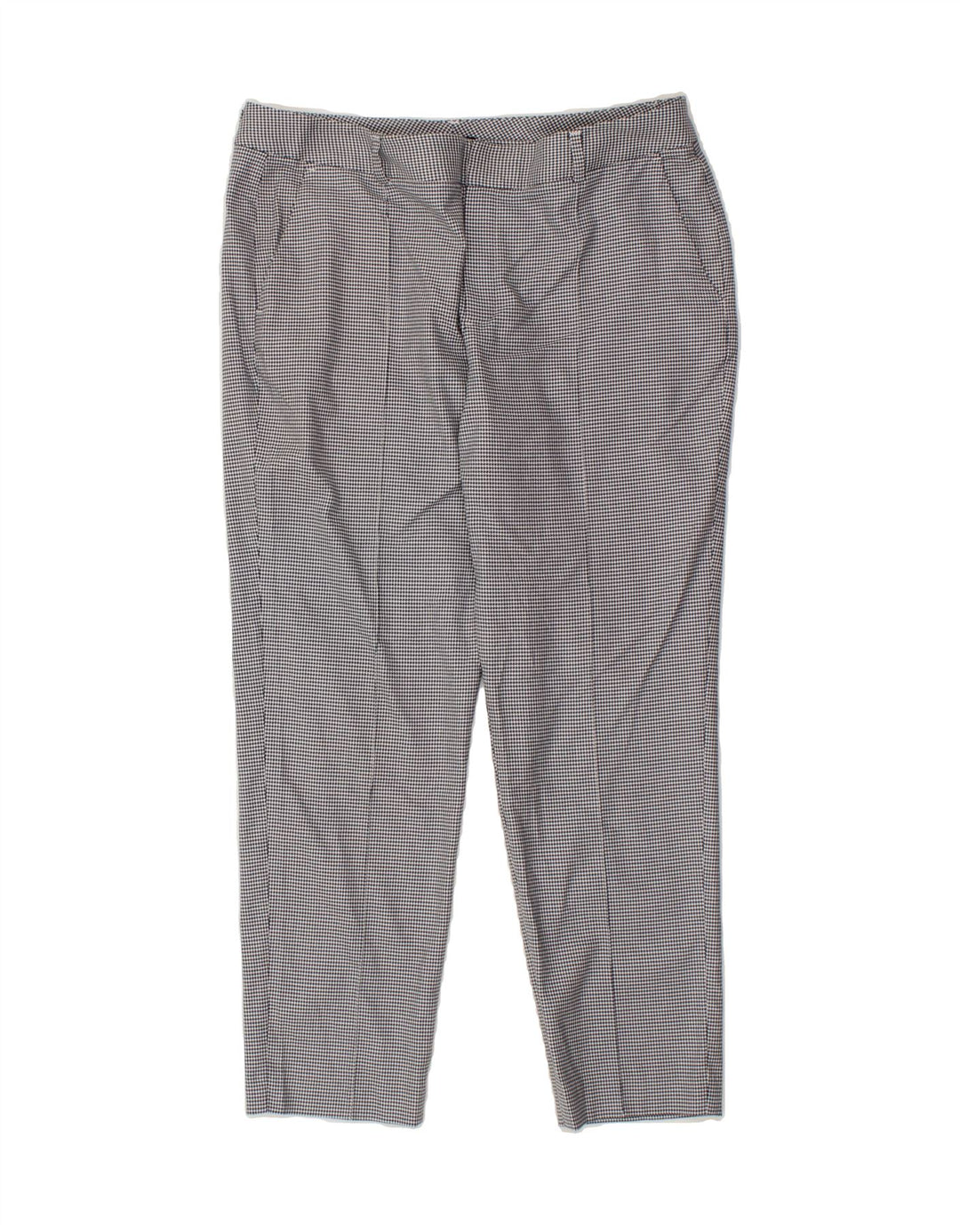MASSIMO DUTTI Womens Chino Trousers EU 42 Large W32 L26 Grey Houndstooth Vintage Massimo Dutti and Second-Hand Massimo Dutti from Messina Hembry 