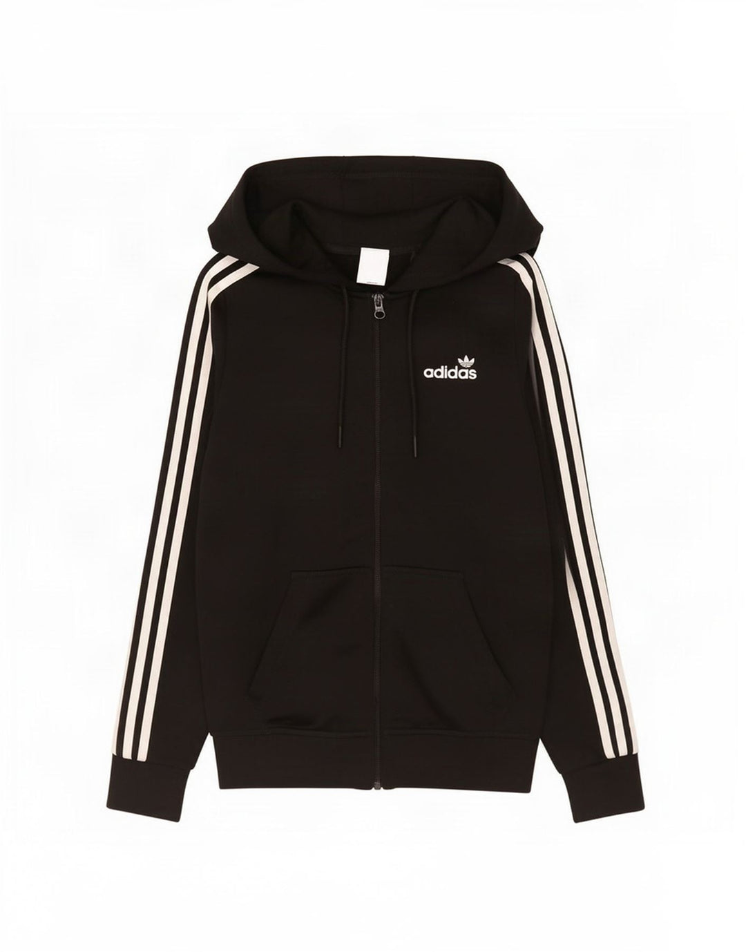 Adidas Womens Zip Hoodie Sweater UK 10 Small Black Polyester