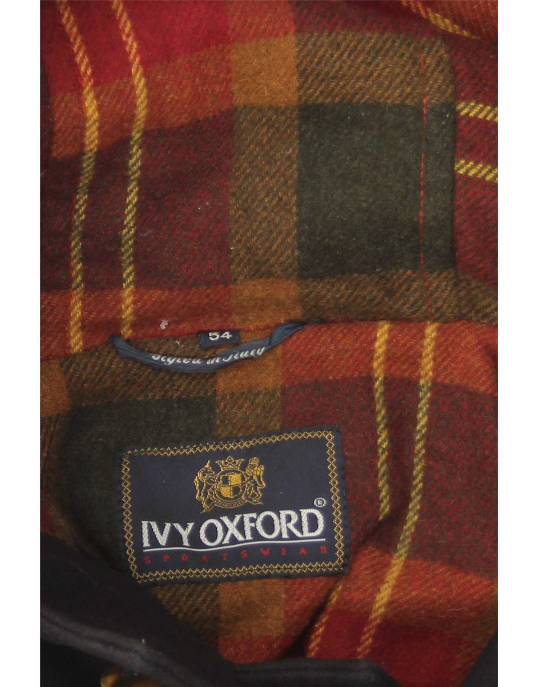 Ivy Oxford Mens Hooded Duffle Coat IT 54 2XL Black Polyester