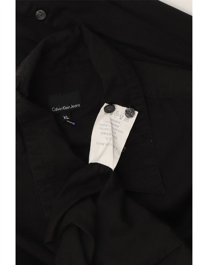 Calvin Klein Jeans Mens Shirt XL Black Cotton