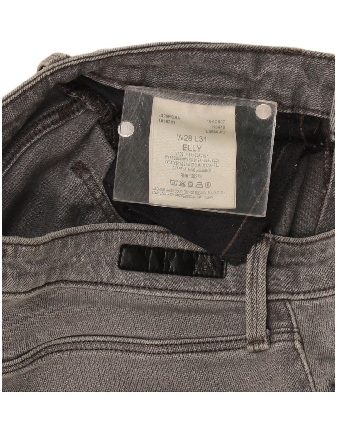 Lee Womens Elly Slim Jeans W28 L28 Grey Cotton