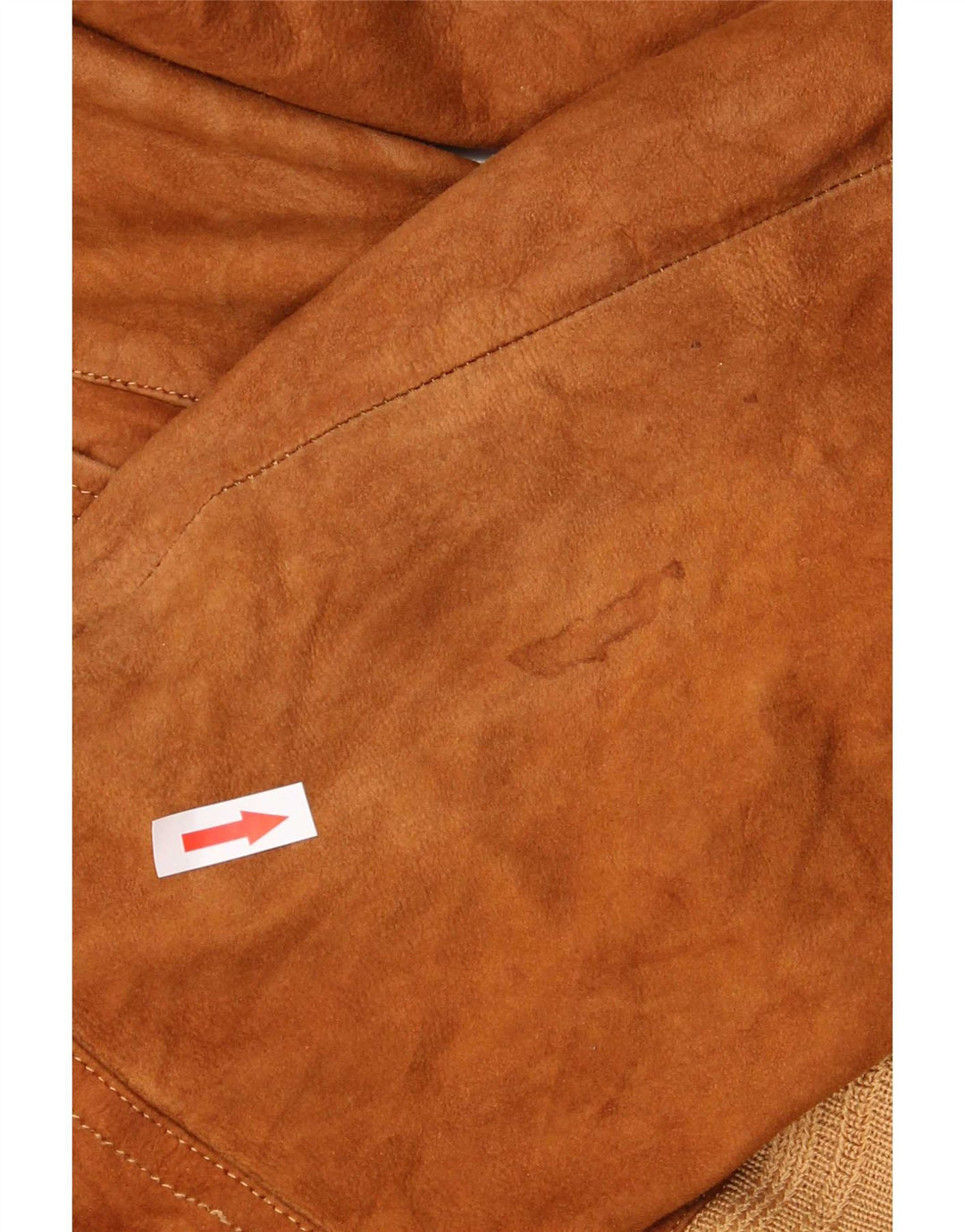 Vintage Mens Suede Bomber Jacket IT 52 XL Brown Colourblock