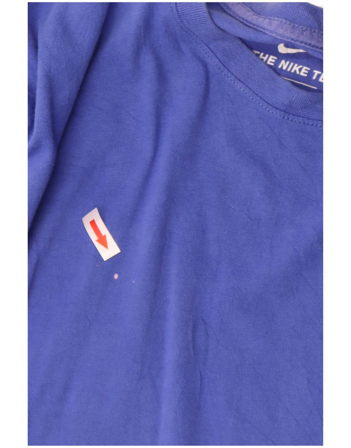 Nike Womens T-Shirt Top UK 16 Large Blue Cotton