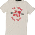 JACK & JONES Mens Graphic T-Shirt Top Small White Cotton | Vintage Jack & Jones | Thrift | Second-Hand Jack & Jones | Used Clothing | Messina Hembry 