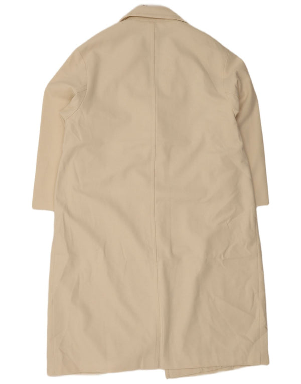Zara Womens Overcoat UK 20 2XL White Polyester
