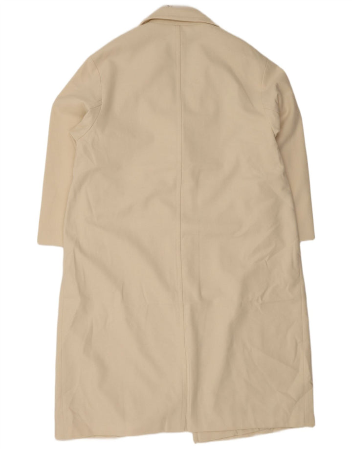 Zara Womens Overcoat UK 20 2XL White Polyester