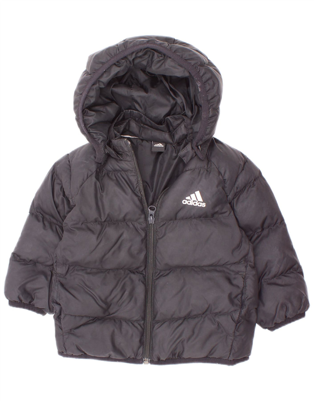 Adidas Boys Hooded Padded Jacket 3-4 Years Black