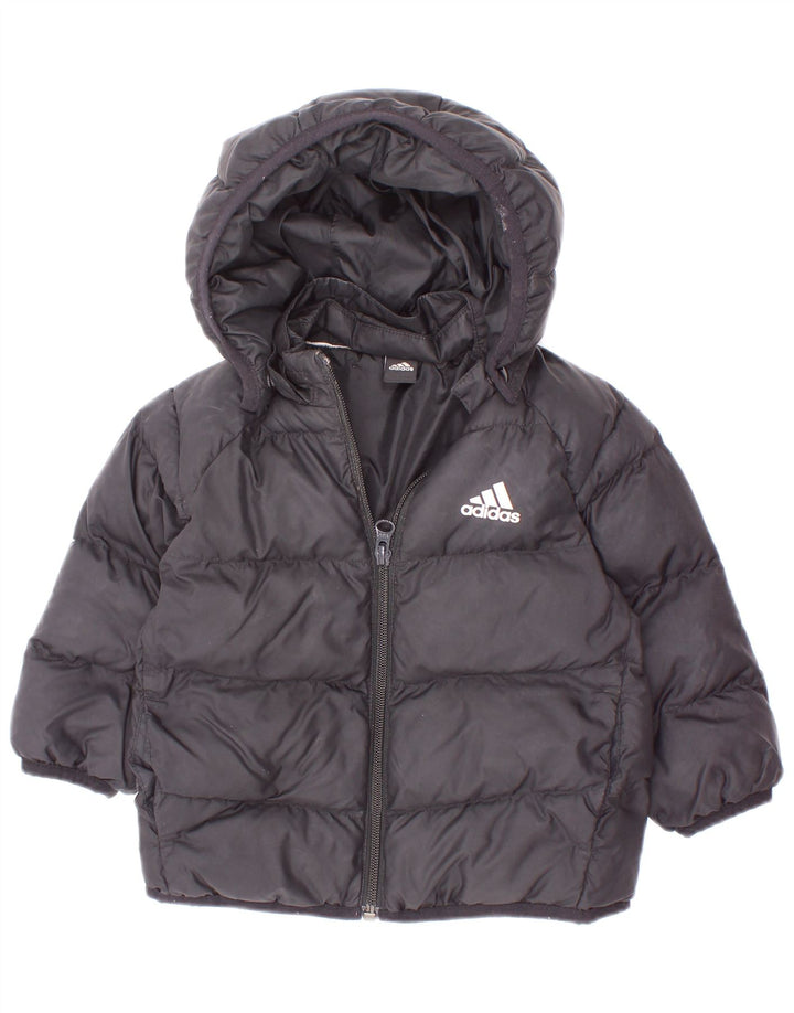 Adidas Boys Hooded Padded Jacket 3-4 Years Black