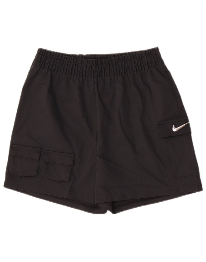 Nike Womens Sport Shorts UK 8 Small  Black Polyester