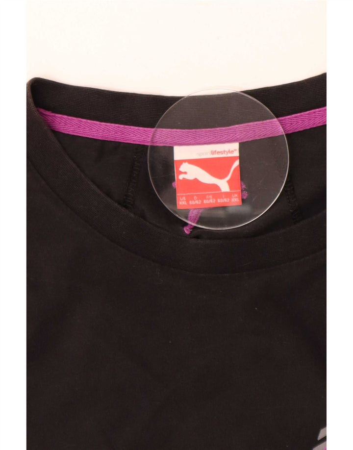 Puma Mens Graphic T-Shirt Top 2XL Black