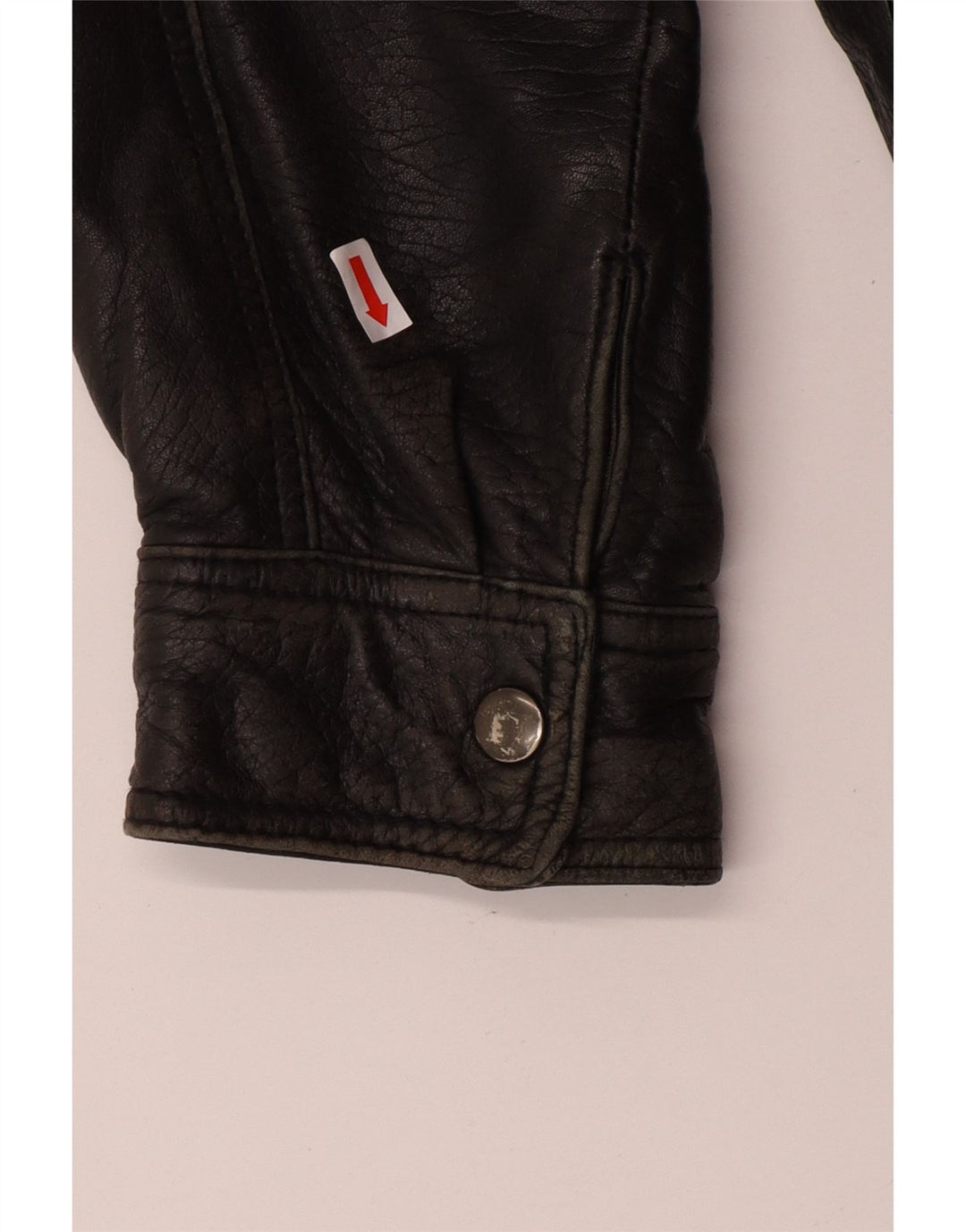 VINTAGE Mens Leather Jacket UK 40 Large Black Leather