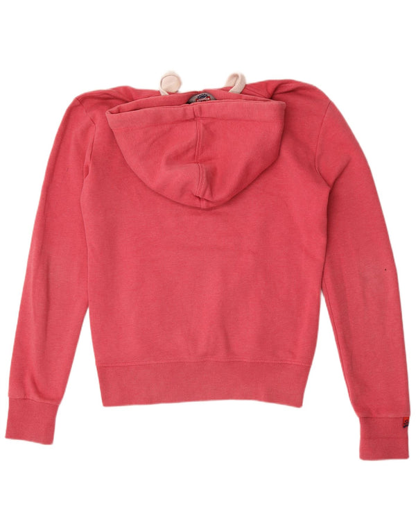 Superdry Mens Graphic Hoodie Jumper XS Pink Cotton