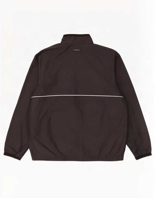 Nike Mens Pullover Tracksuit Top Jacket UK 42/44 Large Black Polyester