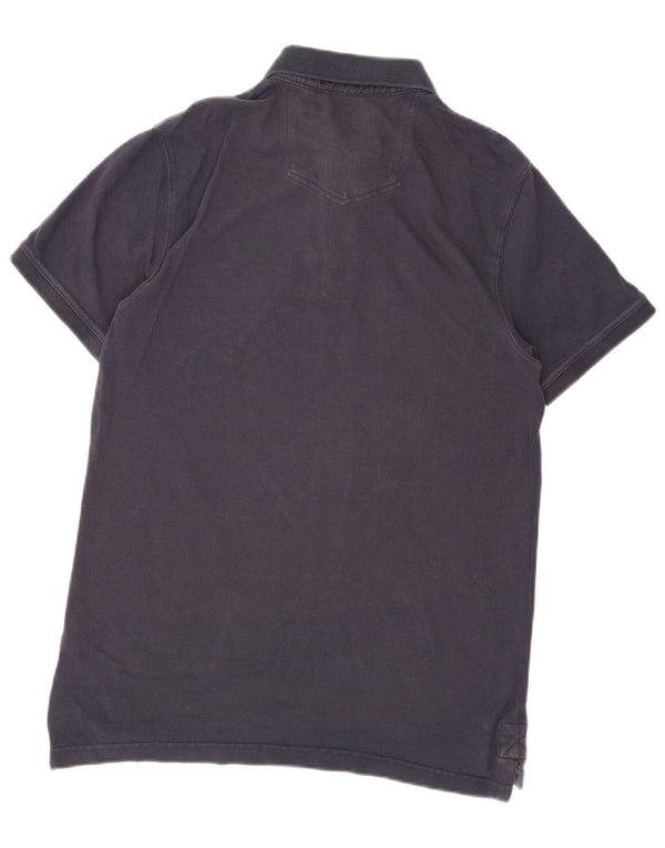 Fat Face Mens Polo Shirt Medium Navy Blue Viscose