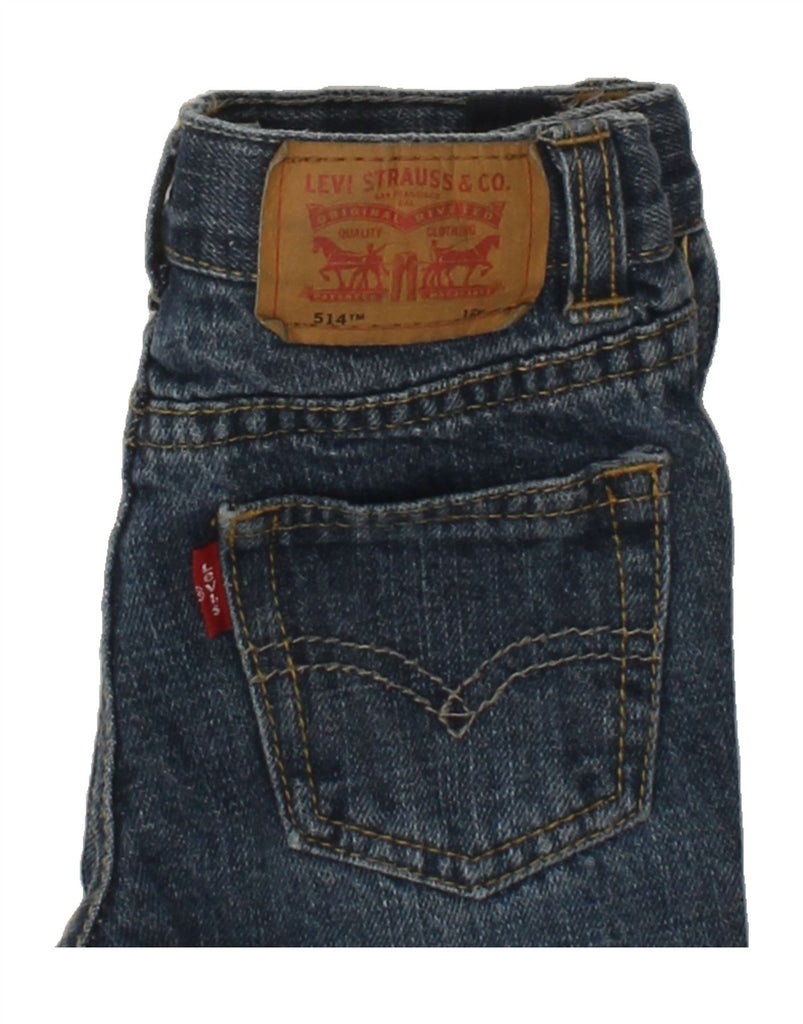 LEVI'S Baby Girls 514 Straight Jeans 9-12 Months W18 L10 Navy Blue Cotton | Vintage Levi's | Thrift | Second-Hand Levi's | Used Clothing | Messina Hembry 