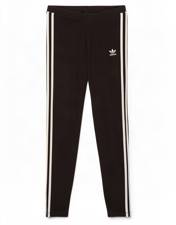 Adidas Womens Leggings UK 12 Medium Black Cotton