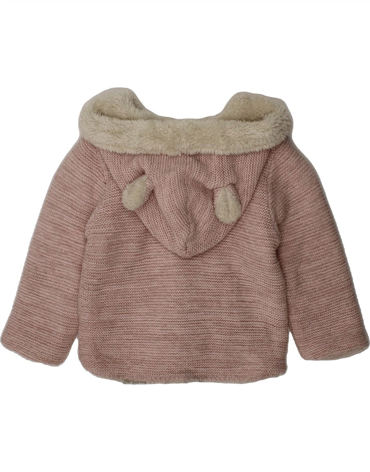 GAP Baby Girls Hooded Cardigan Sweater 18-24 Months Pink Cotton Vintage Gap and Second-Hand Gap from Messina Hembry 