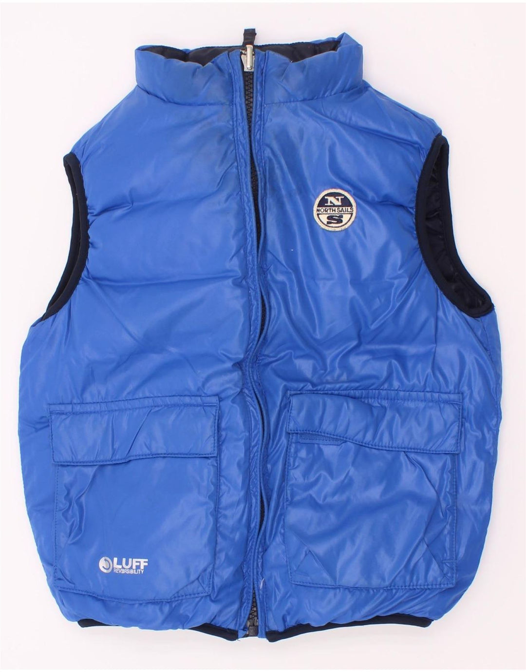 North Sails Boys Reversible Padded Gilet 3-4 Years Navy Blue Polyester