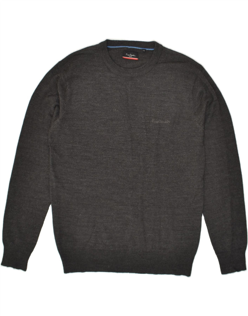PIERRE CARDIN Mens Crew Neck Jumper Sweater Medium Grey Acrylic | Vintage Pierre Cardin | Thrift | Second-Hand Pierre Cardin | Used Clothing | Messina Hembry 