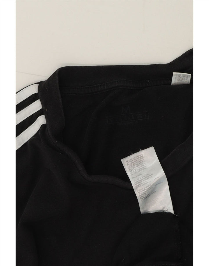 Adidas Mens T-Shirt Top Medium Black Cotton