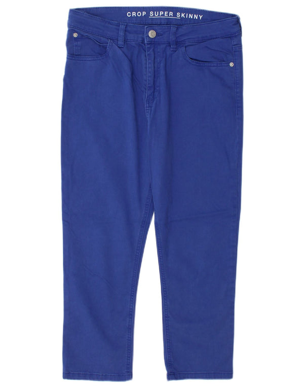 Marks & Spencer Womens Super Skinny Cropped Jeans UK 10 Small W28 L21 Blue