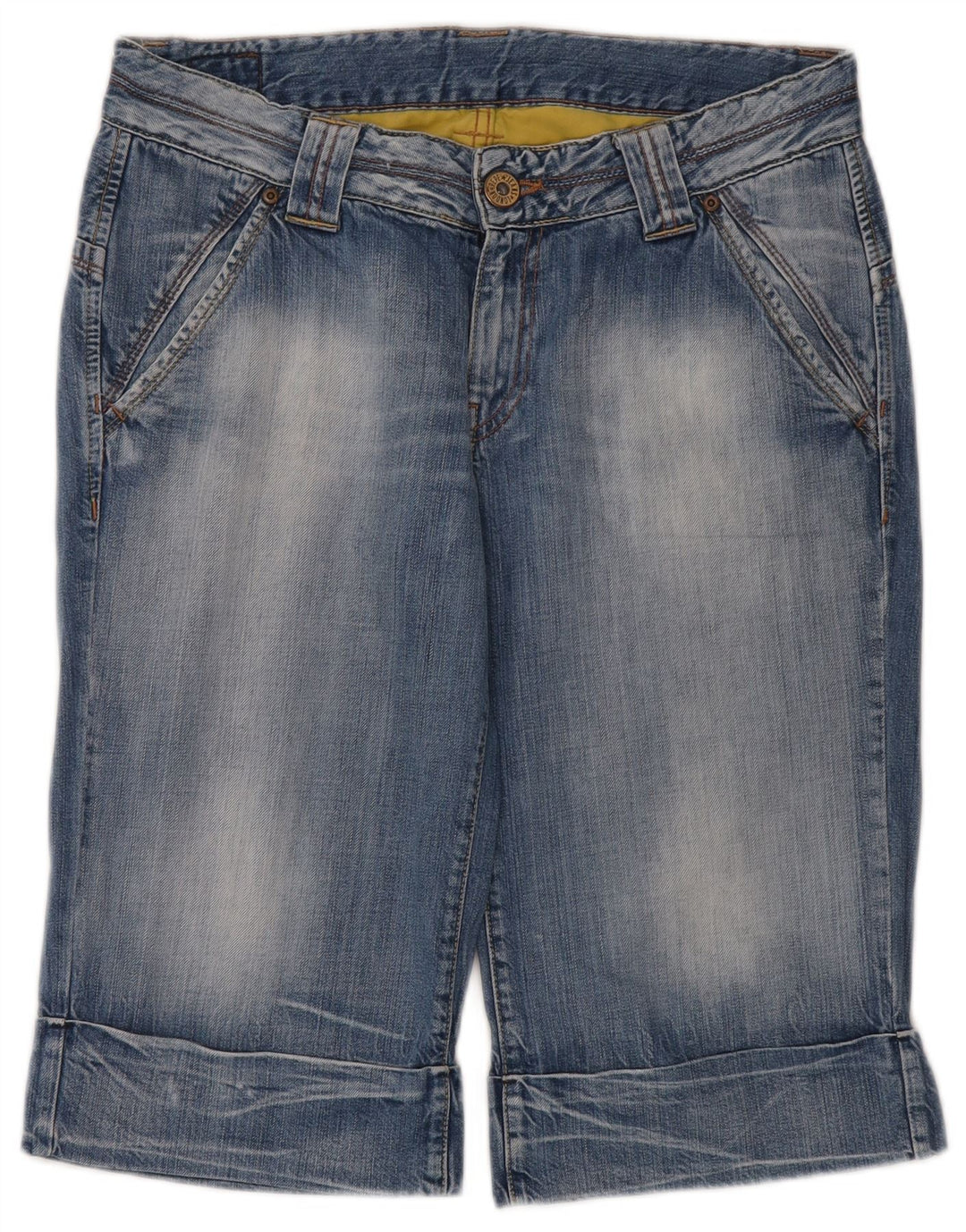 PEPE Jeans Mens Denim Bermuda Shorts W31 Medium Blue Cotton