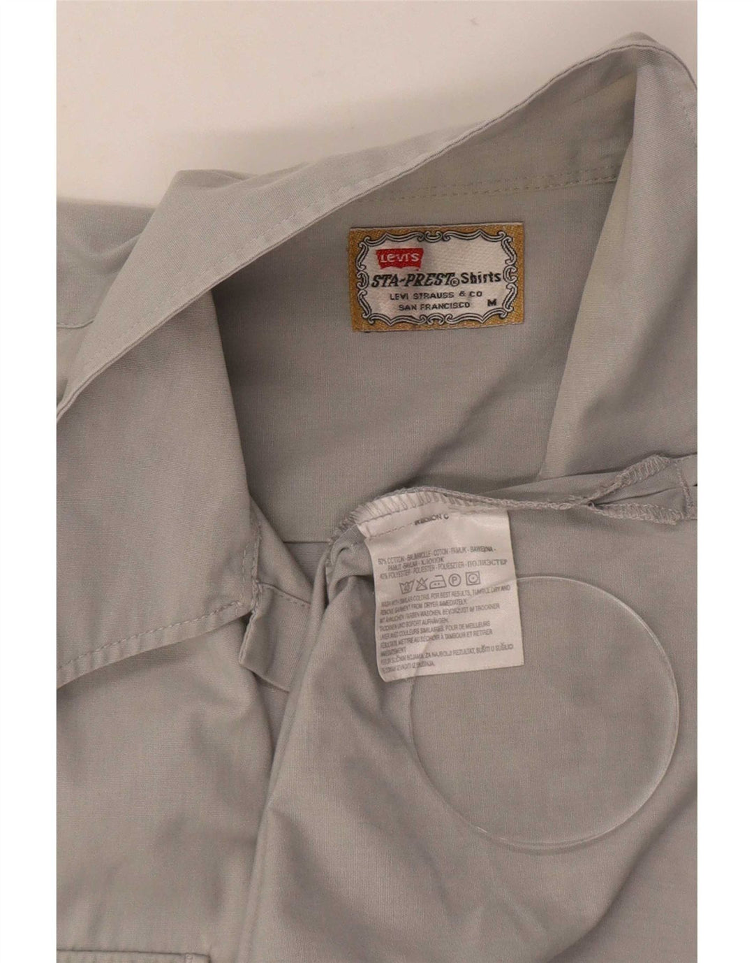 Levi's Mens Short Sleeve Shirt Medium Grey Cotton