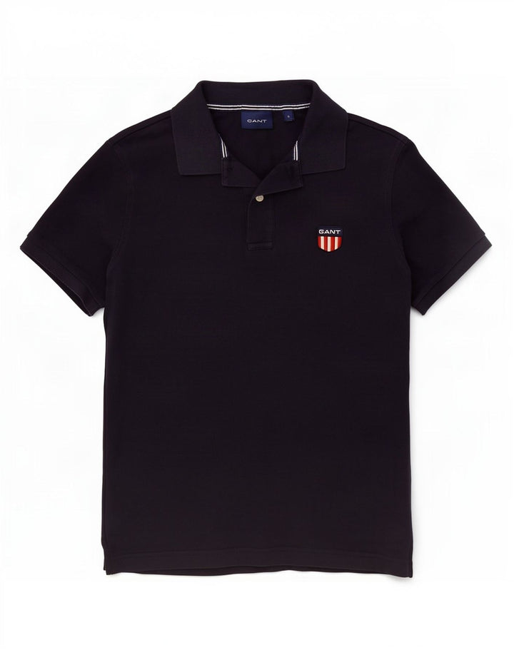 Gant Mens Polo Shirt Small Navy Blue Cotton