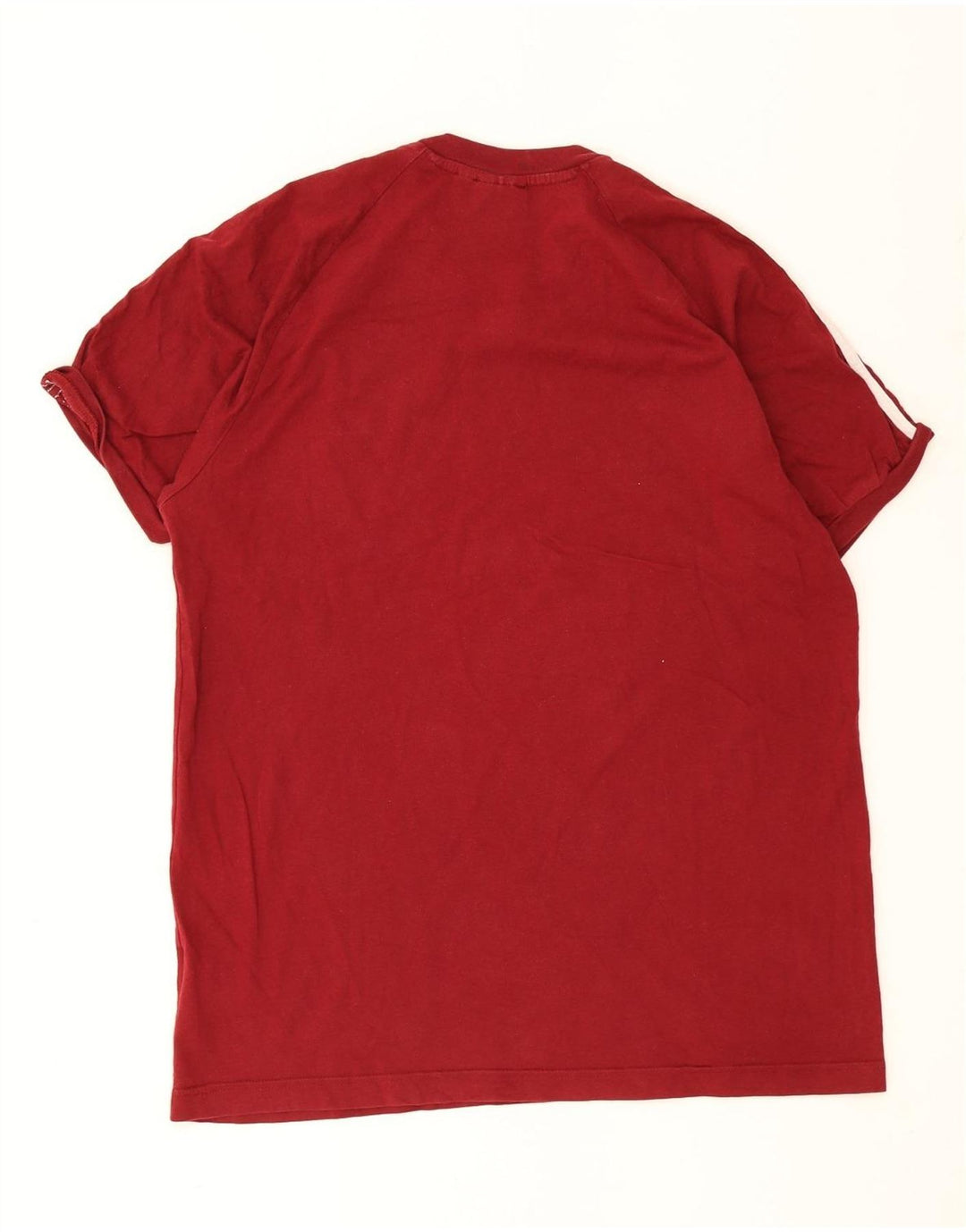 Adidas Mens T-Shirt Top Large Red Cotton