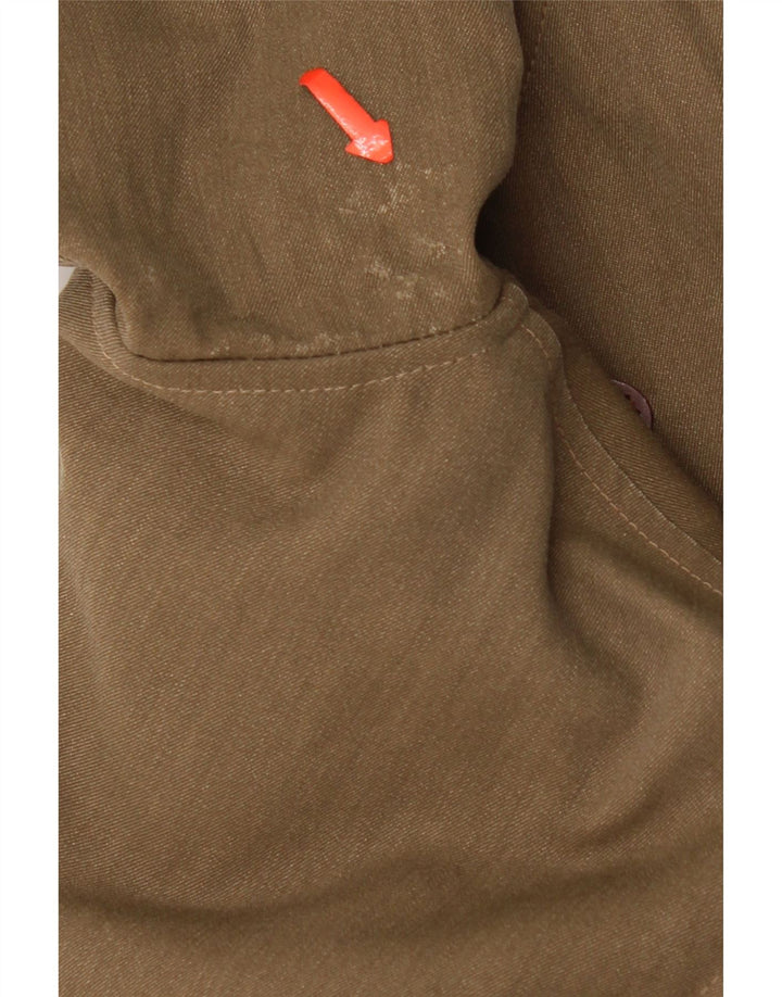 Les Copains Mens Hooded Duffle Coat IT 50 Large Brown Wool