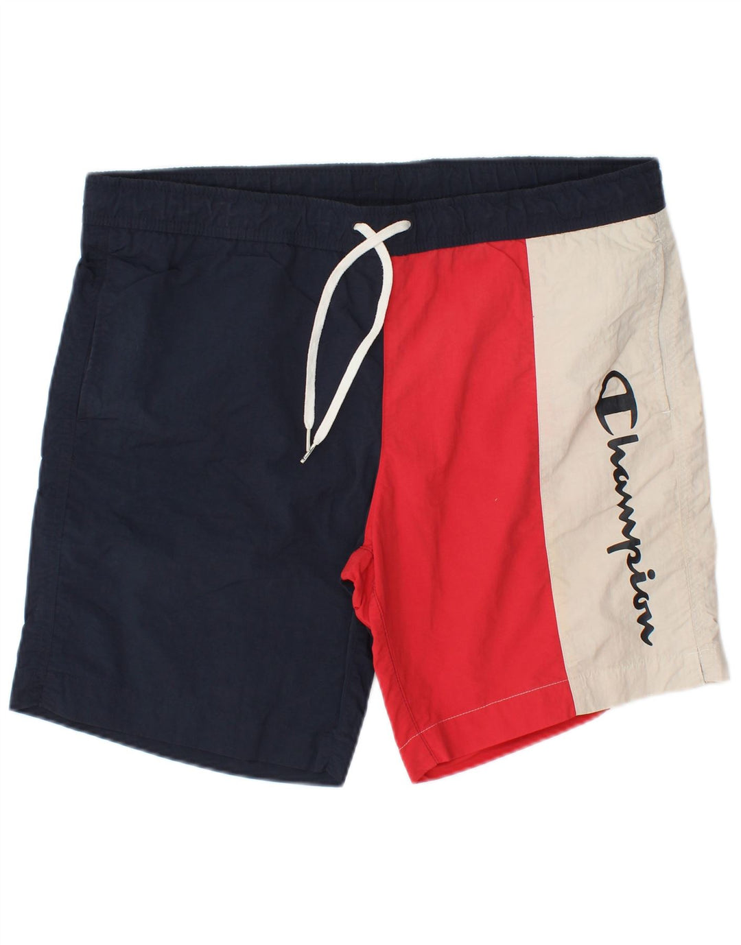 Champion Mens Graphic Swimming Shorts Large Navy Blue Colourblock