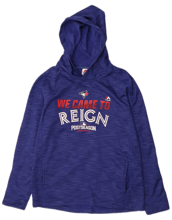 Majestic Boys Toronto Blue Jays Hoodie Jumper 14-15 Years Large Blue