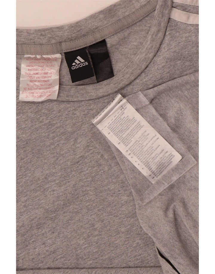Adidas Mens T-Shirt Top XS Grey Cotton