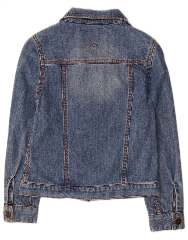 Fat Face Girls Denim Jacket 9-10 Years Blue Cotton