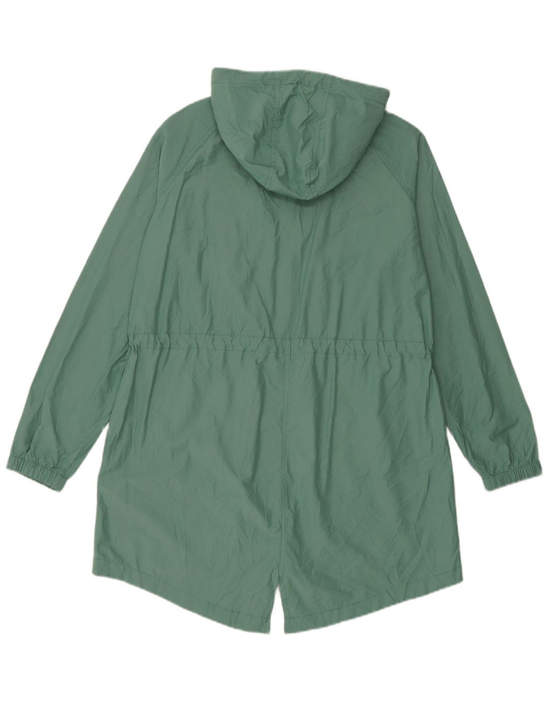 Fat Face Womens Hooded Parka Jacket UK 14 Large  Green Cotton