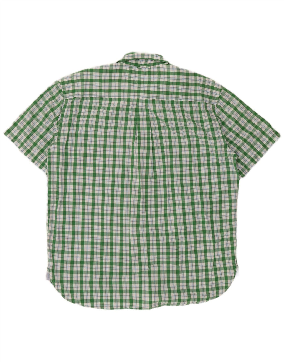 Tommy Hilfiger Mens Short Sleeve Shirt XL Green Check Cotton
