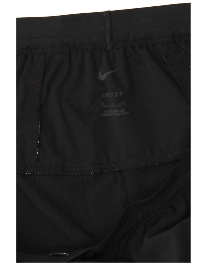 Nike Womens Dri Fit Tracksuit Trousers UK 18 XL Black Polyester