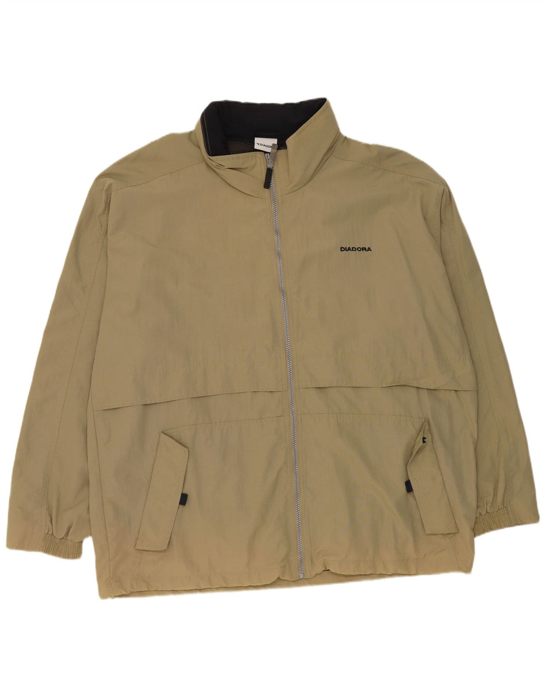 Diadora Mens Rain Jacket UK 42 XL Khaki Polyester