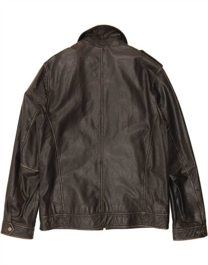 AVIATRIX Mens Leather Jacket UK 40 Large Black Leather Vintage Aviatrix and Second-Hand Aviatrix from Messina Hembry 