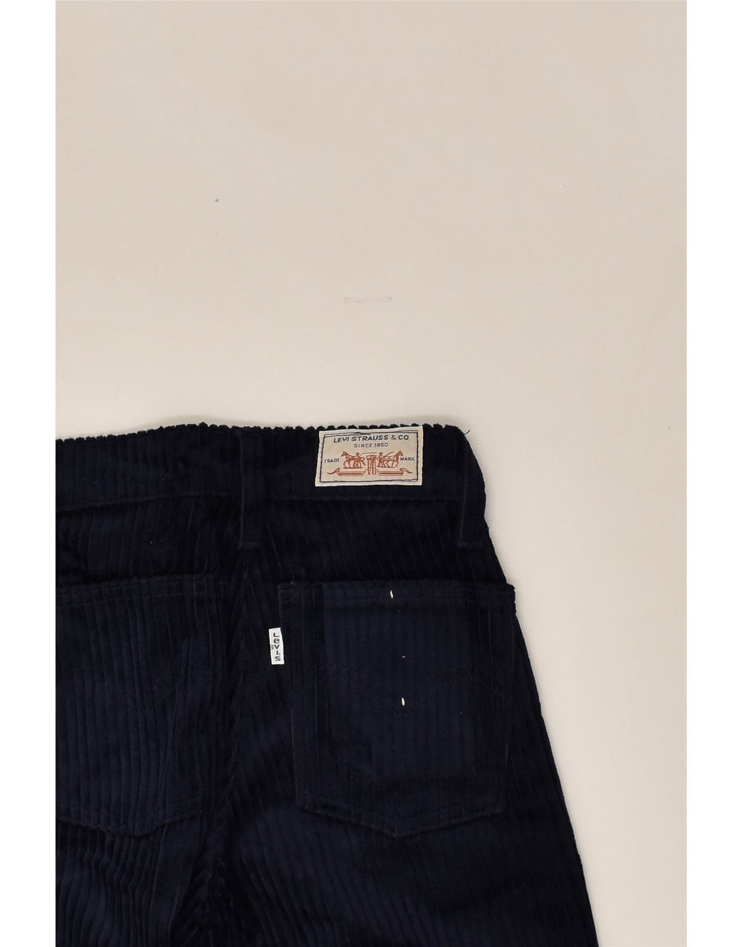 LEVI'S Girls Straight Corduroy Trousers 6-7 Years W23 L15 Navy Blue | Vintage Levi's | Thrift | Second-Hand Levi's | Used Clothing | Messina Hembry 