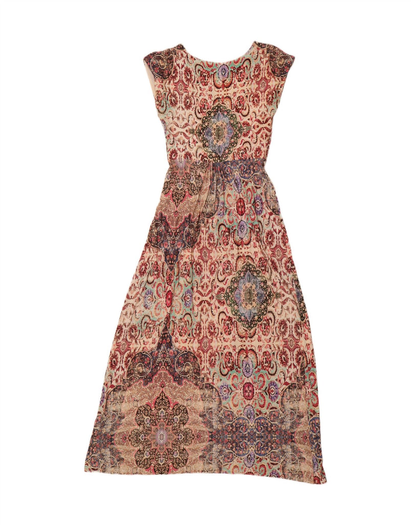 MONSOON Womens Sleeveless Maxi Dress UK 10 Small Multicoloured Floral Vintage Monsoon and Second-Hand Monsoon from Messina Hembry 